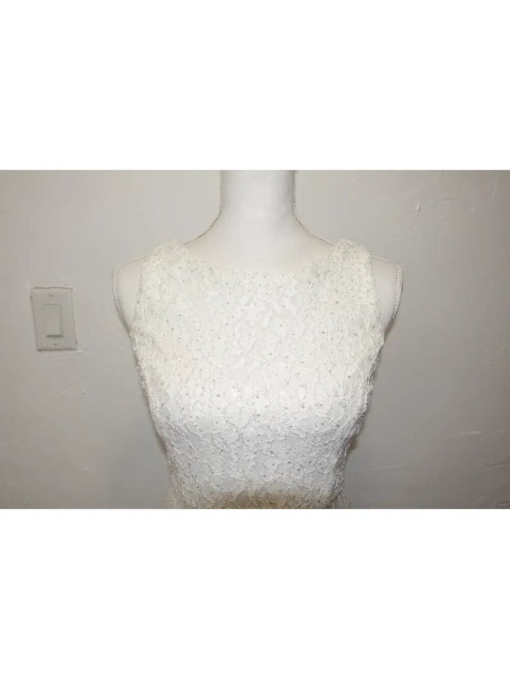Speechless White Glitter Lace Sleeveless Dress Size 3